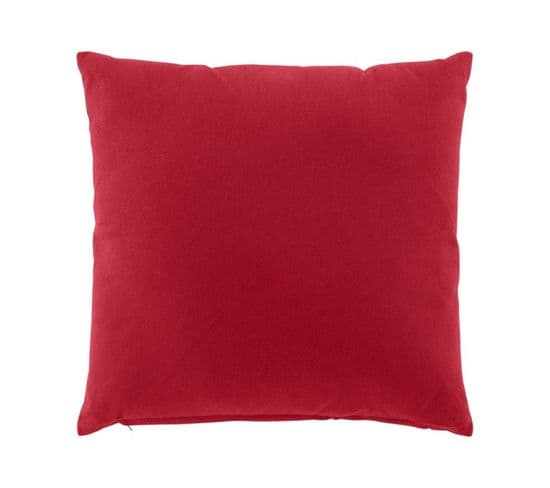 Coussin Dehoussable Compresse 45 X 45 Cm Coton/polyester Recycle Grs Twily Rouge