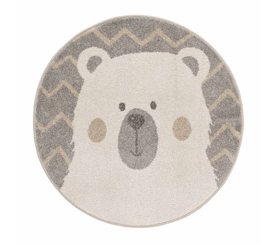 Tapis Enfant Rond Ours Igloo 100