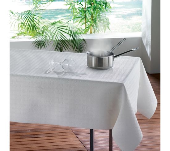Sous Nappe Protège Table "bulgo" 140x190cm Blanc