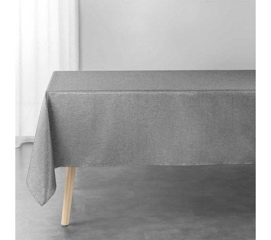 Nappe Rectangulaire "silvery" 140x240cm Gris