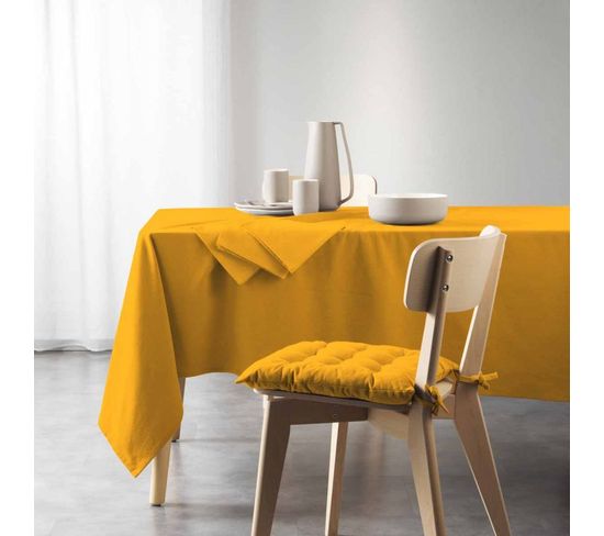Nappe Rectangulaire "mistral" 140x240cm Moutarde