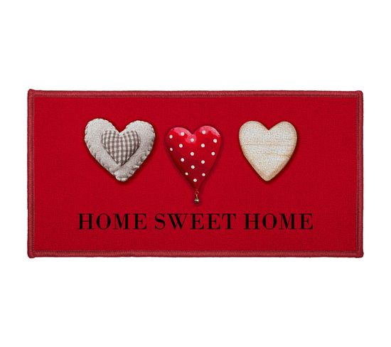 Tapis Rectangulaire En Polyamide À Imprimés "home Sweet Home" - 57 X 115 Cm - Sans