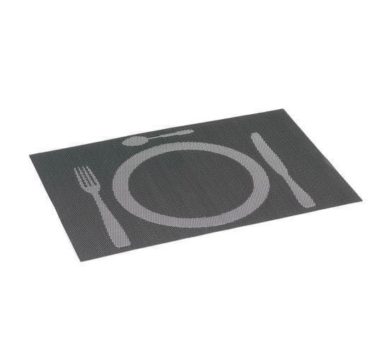 Set De Table "dejeuner" 30x45cm Noir et Blanc