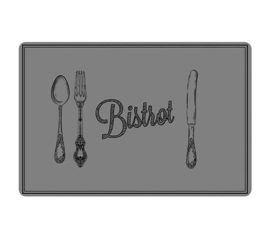 Set De Table "cuisine Bistrot" 28x43cm Gris