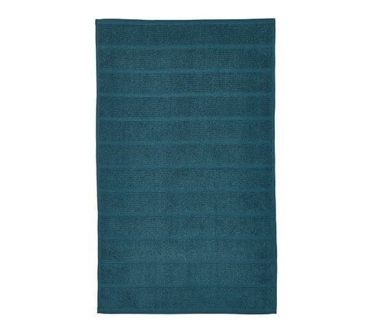 Tapis De Bain Uni Essential En Coton - Bleu - 50x80 Cm