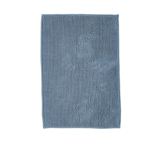 Tapis De Bain Bubble Uni Essential En Polyester - Bleu Ardoise - 60x40 Cm