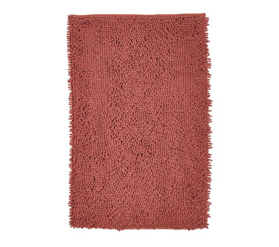 Tapis De Bain Mèche Uni Essential En Polyester - Rouge - 50x80 Cm