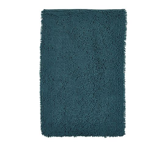 Tapis De Bain Mèche Uni Essential En Polyester - Bleu - 50x80 Cm