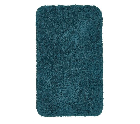 Tapis De Bain Tufté Uni Essential En Polyester - Bleu - 50x80 Cm
