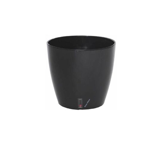Pot En Plastique Rond Avec Réserve D'eau 25.5 Cm Eva Noir
