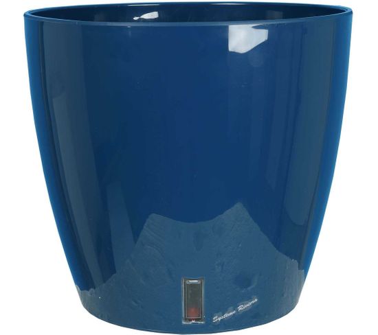 Pot En Plastique Rond Avec Réserve D'eau 30 Cm Eva Bleu