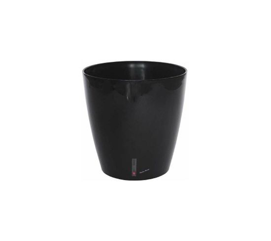 Pot En Plastique Rond Avec Réserve D'eau 35 Cm Eva Noir