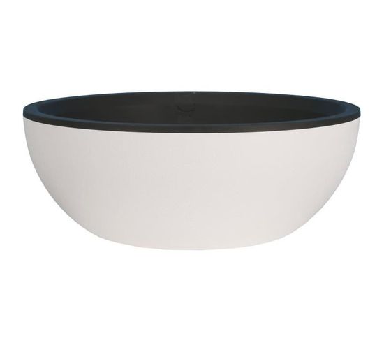 Coupe Pot De Fleurs - Granit - Ø40 cm - Blanc