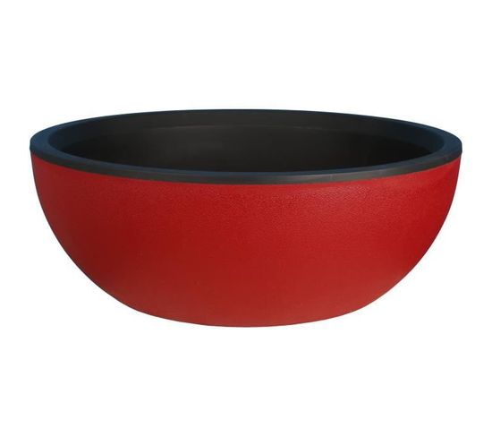 Coupe Pot De Fleurs - Granit - Ø40 cm - Rouge