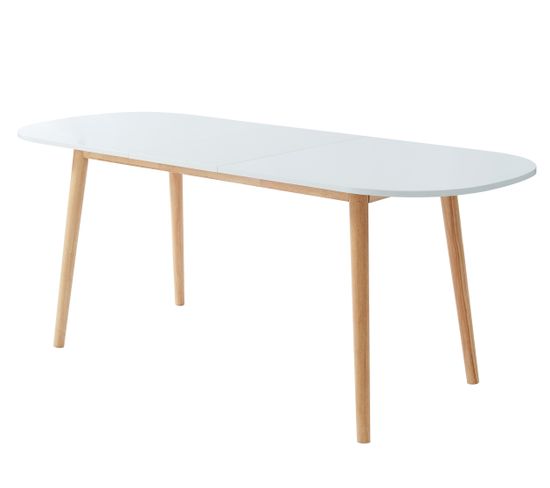 Table Extensible Erika Laqué Blanc Mat 160-200cm
