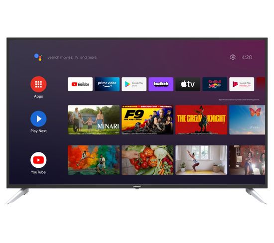 TV LED 4k UHD - 55" (139cm) - Android TV - Wifi - Bluetooth - Netflix - Youtube - 3xHDMI - 2xUSB