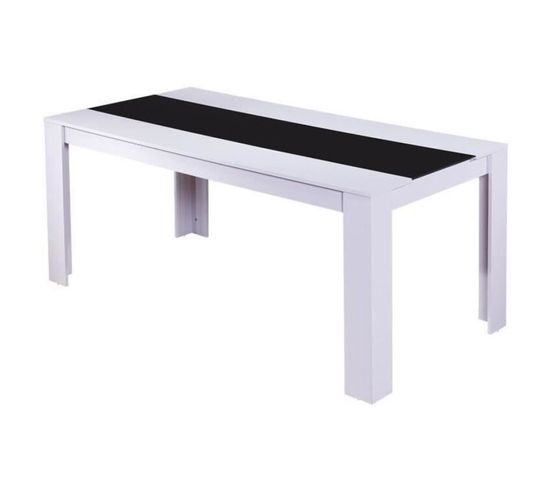 Table De Séjour Damia  Noir Et Blanc  180cm