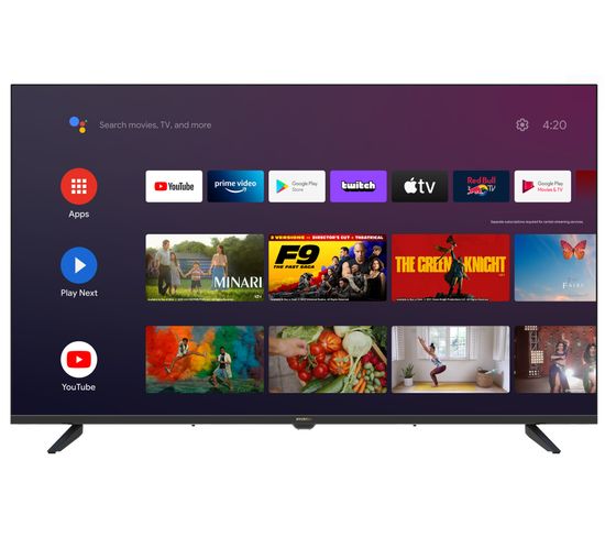 TV LED 43" (108 cm) 4k UHD - HDR - Android - Wifi - BT 5.0 -Netflix -Google Assistant - 3xHDMI 2xUSB