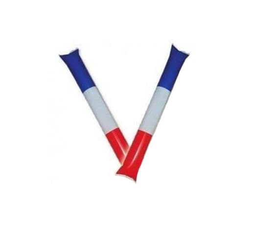 Paire De Bâtons Gonflables Tap Tap Air Bang Pour Applaudir Bleu/blanc/rouge Tricolore France