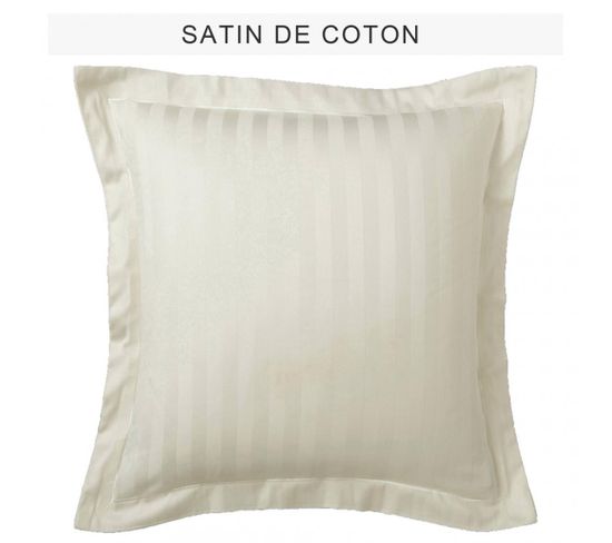 Taie D'oreiller Satin De Coton Tertio®  Écru -85 X 185