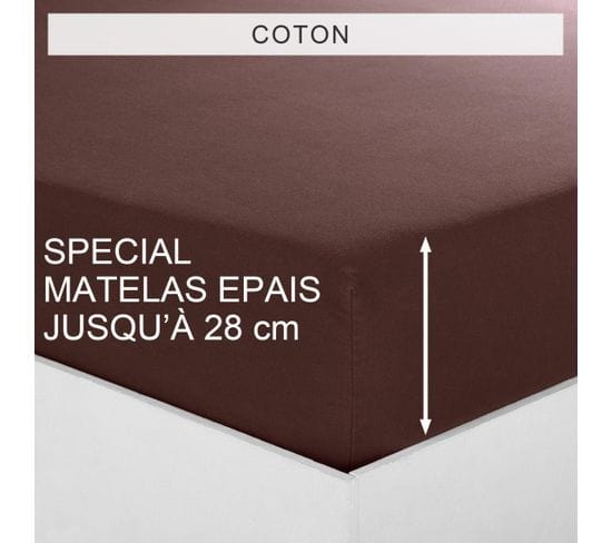 Drap-housse  Matelas Épais Coton Tertio® -90 X 190