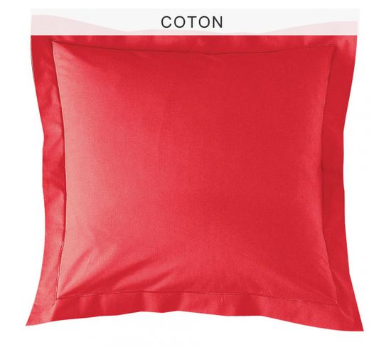 Taie D'oreiller Coton Tertio®  Rouge Carmin -85 X 185