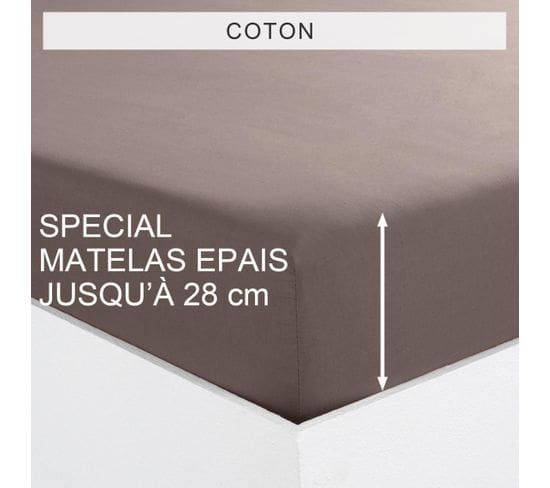 Drap-housse Matelas Épais Coton Tertio® -90 X 190