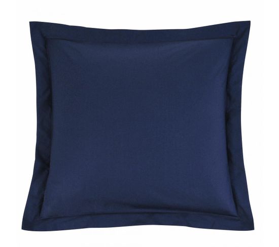 Taie D'oreiller Percale Coton Tertio®  Bleu -50 X 70 Sans Volant