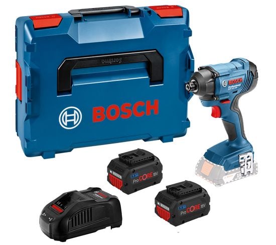 Visseuse à Chocs 18v  Gdr 18v-160 + 2 Batteries Procore 5,5 Ah + Chargeur + Coffret L-boxx - Bosch -