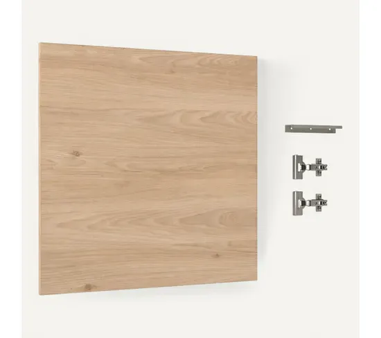 Pack Cuisine d'angle HOP - Chêne - 10 meubles - L.302,5 - P.249 cm vue 3/4