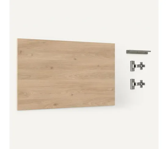 Pack Cuisine d'angle HOP - Chêne - 10 meubles - L.302,5 - P.249 cm vue 3/4