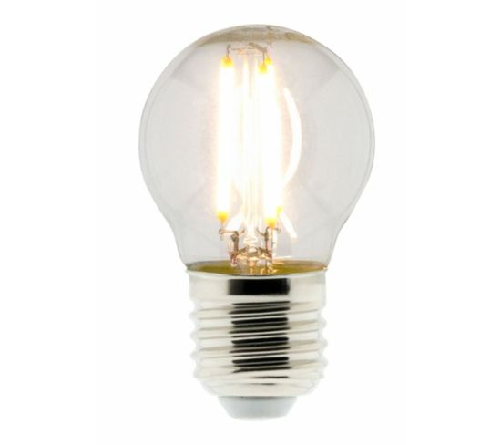 Ampoule Déco Filament LED Sphérique 4w E27 470lm 2700k (blanc Chaud)