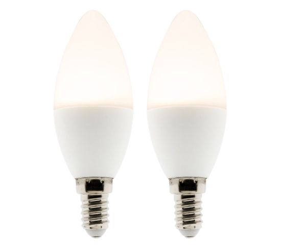 Lot De 2 Ampoules LED Flamme 5w E14 360lm 2700k - (blanc Chaud)