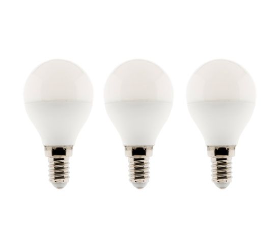 Lot De 3 Ampoules LED Sphériques 5,2w E14 470lm 2700k (blanc Chaud)
