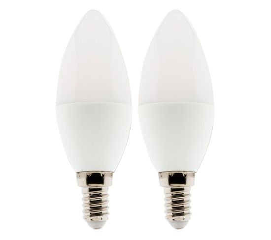 Lot De 2 Ampoules LED Flamme 5,2w E14 470lm 2700k (blanc Chaud)