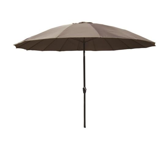 Parasol Droit Type Shanghai Ø 3 M Inclinable - Taupe - Aurinko