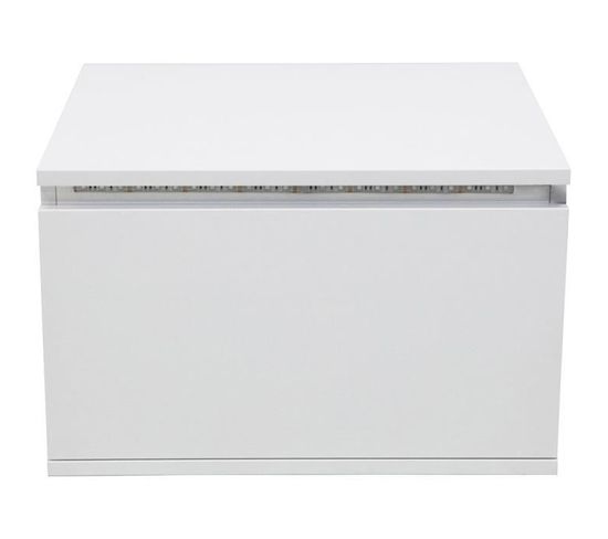 Chevet LED - Décor Blanc - L 48 X P 40 X H 30 Cm - Flow