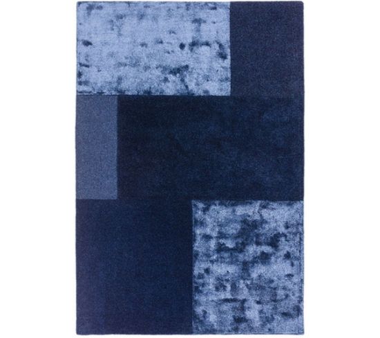 Tapis Tufté Main Slate En Laine - Bleu - 160x230 Cm