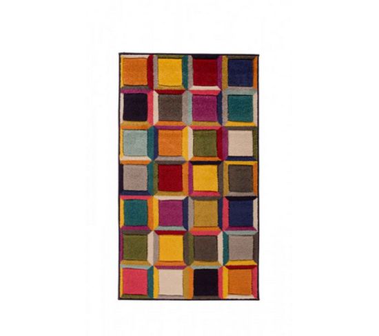 Tapis de salon design WHIRL - Multicolore - 120x170 Cm