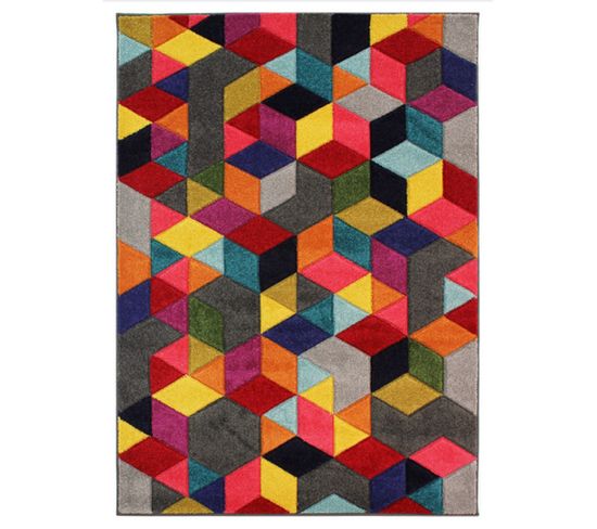 Tapis Moderne Et Design Spectrum En Polypropylène - Multicolore - 120x170 Cm