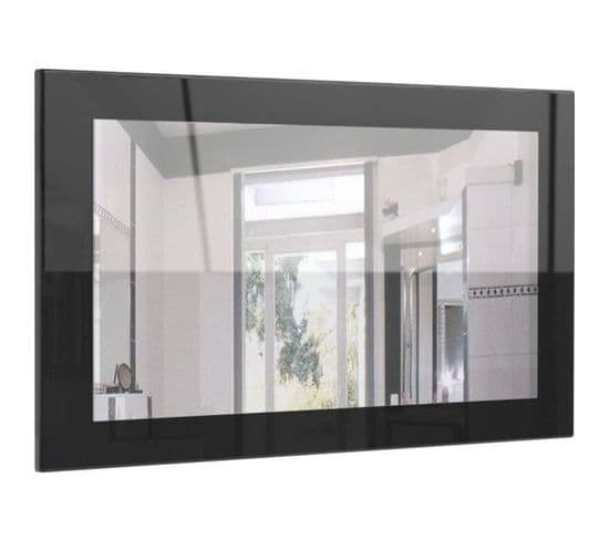 Miroir Laqué Haute Brillance Noir  89 X 45 X 2 Cm