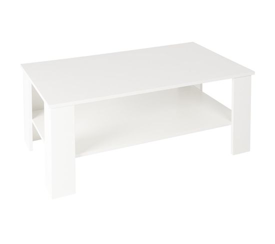 Table Basse Blanche Mat 100 x 60 x 42