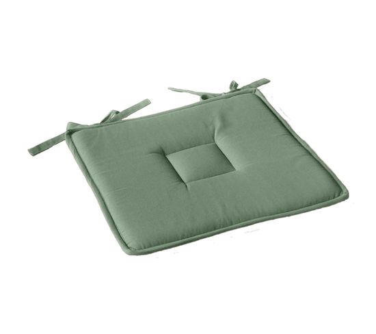 Galette De Chaise Plate Panama - 40 Cm X 40 Cm - Vert Argile