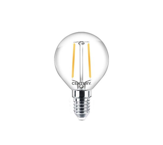 Ampoule Filament LED E14 2 W Ronde Blanc Chaud Puissance 25 W