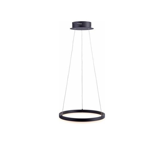 Lustre LED Rond Gris Anthracite Dimmable Justine
