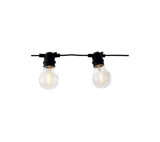 Guirlande Terrasse Noire 5 M Ampoules LED Blanc Chaud