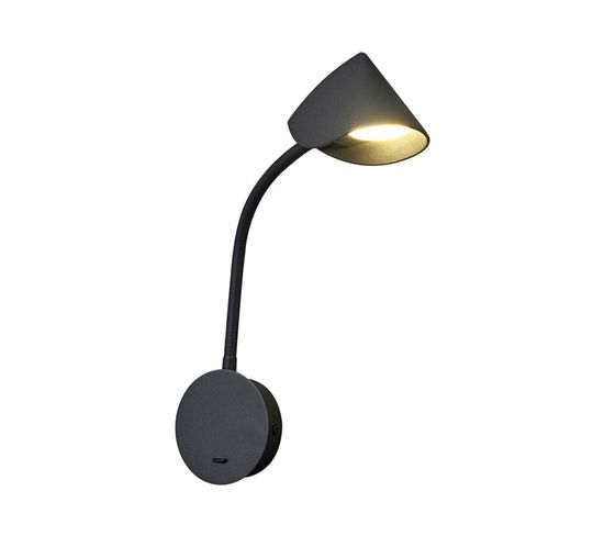 Applique LED De Chevet Noire Avec Interrupteur Ago
