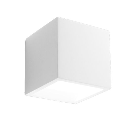 Applique Cube En Plâtre Blanc Jess