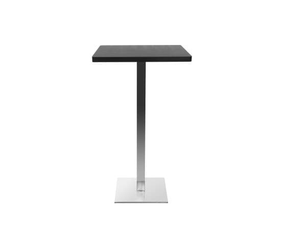 Table De Bar Design Carrée Noire L60 Cm Jory