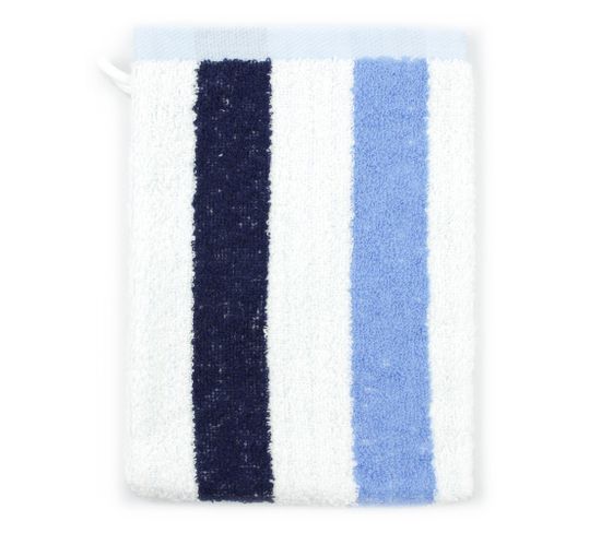 Gant De Toilette 16x21 Cm Coton 480g/m2 Classic Stripes Bleu